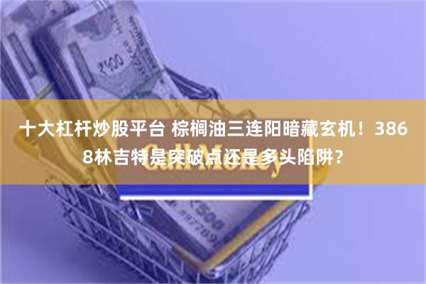 十大杠杆炒股平台 棕榈油三连阳暗藏玄机！3868林吉特是突破点还是多头陷阱？