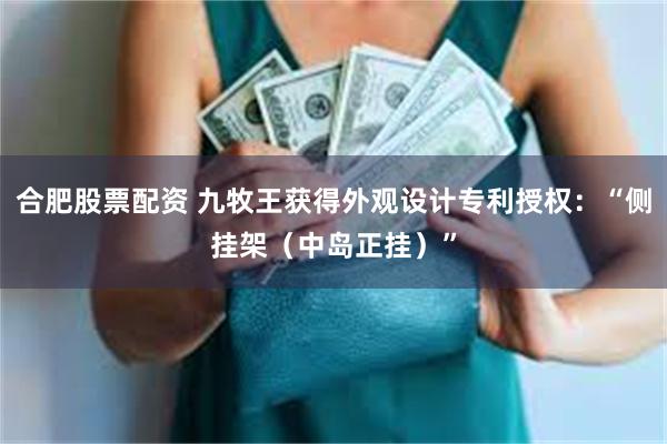 合肥股票配资 九牧王获得外观设计专利授权：“侧挂架（中岛正挂）”
